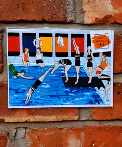 At the Lido greeting card