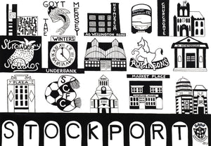 Stockport black and white tiles